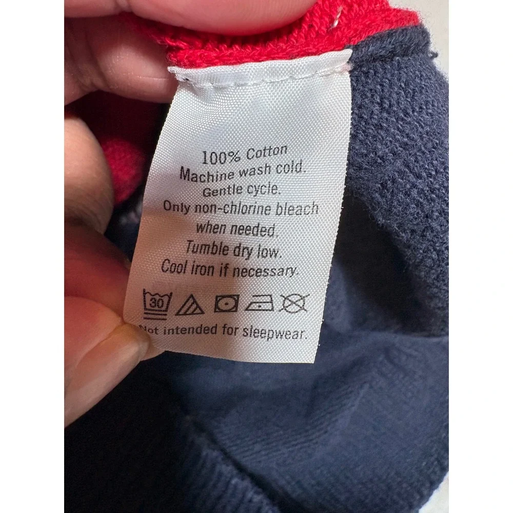 Janie and Jack Kids Train Sweater Hat Scarf Set Navy Red Cotton Size 3 2T-3